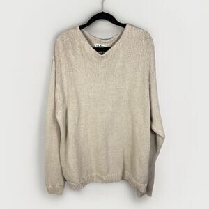 LL Bean Vintage Sweater Men’s XXL Cotton Thick Heavy Made In Hong Kong